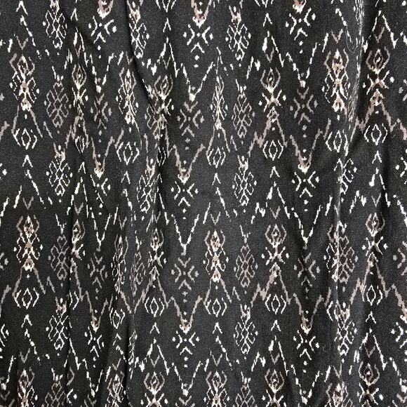 Women's Forever 21 Black Patterned Button Down Belted Shirt Dress | Size Small - Picture 9 of 11